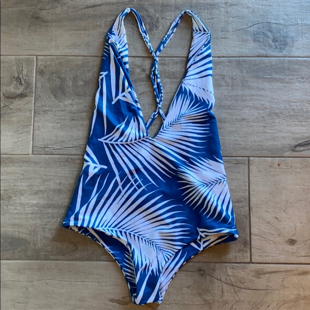 NWOT Mikoh palm print one-piece